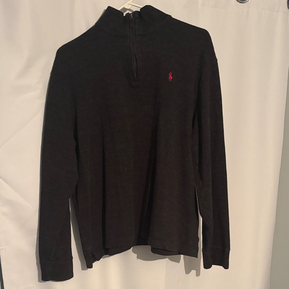 Ralph Lauren Dark Charcoal Quarter-Zip Pullover